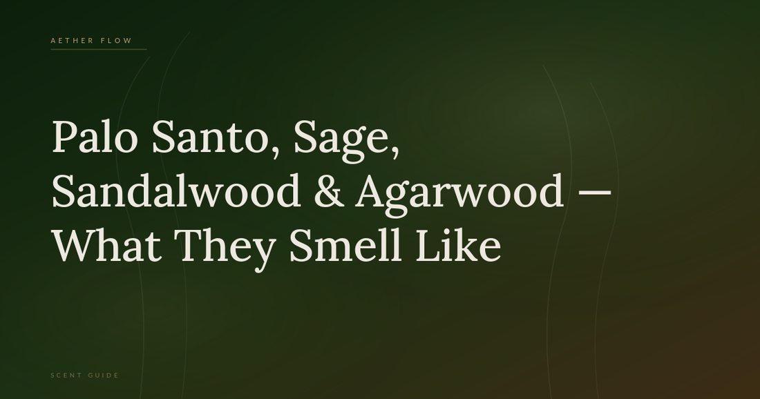 Palo Santo, Sage, Cedar, Sandalwood & Agarwood — What They Smell Like and When to Use Them
