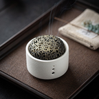 Zen Maple Ceramic Incense Burner — For Coil Incense, Cones & Sticks