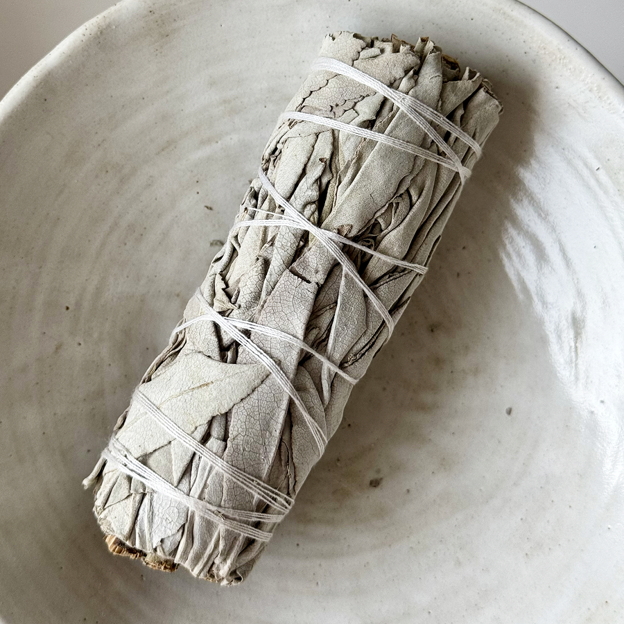 AETHER FLOW Dried White Sage Bundle — Natural Smoke Cleanse Herb Bundle | Space Clearing