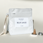 AETHER FLOW Blue Sage Incense Cones — Natural Space Cleansing Cones | Sweet Herbal Scent