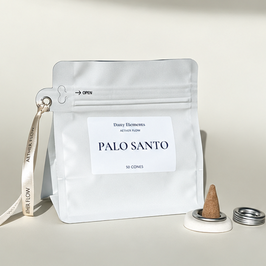 AETHER FLOW Palo Santo Incense Cones — Natural Space Cleansing Cones | Palo Santo Cone