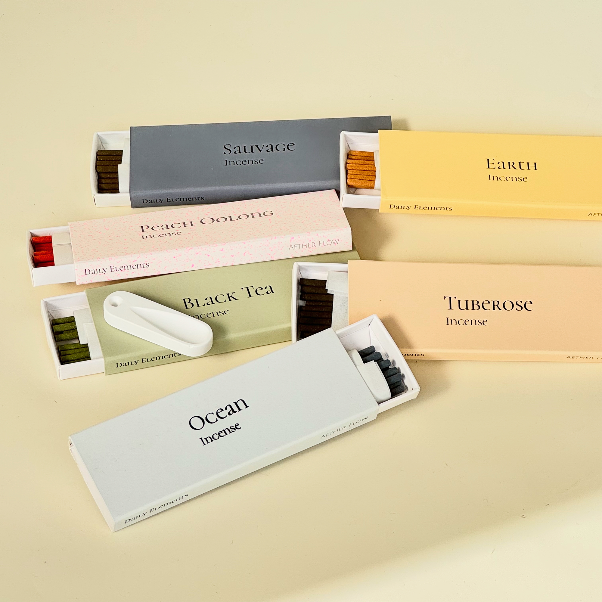 Lifestyle Blend Incense Sticks | Ocean · Earth · Peach Oolong · Sauvage · Tuberose · Black Tea