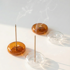 Glass Bubble Incense Holder — Hand-Blown Borosilicate Glass, Fits Sticks up to 3mm