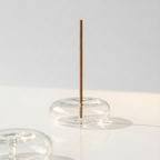 Glass Bubble Incense Holder — Hand-Blown Borosilicate Glass, Fits Sticks up to 3mm