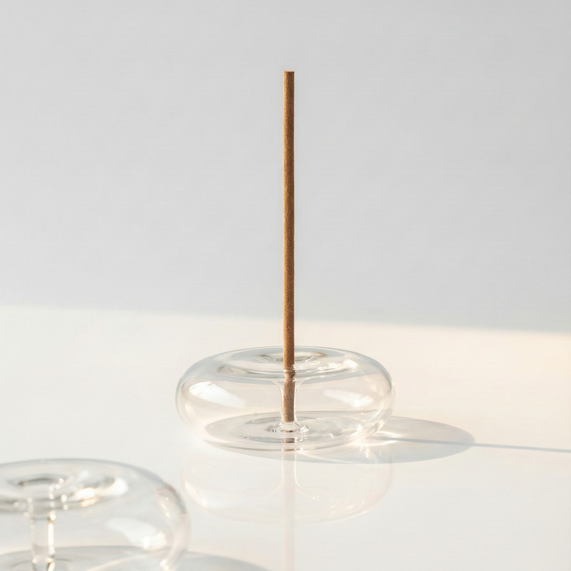 Glass Bubble Incense Holder — Hand-Blown Borosilicate Glass, Fits Sticks up to 3mm