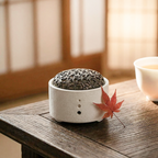 Zen Maple Ceramic Incense Burner — For Coil Incense, Cones & Sticks