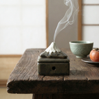 Handmade Mount Fuji Ceramic Incense Burner — For Coil Incense & Cones