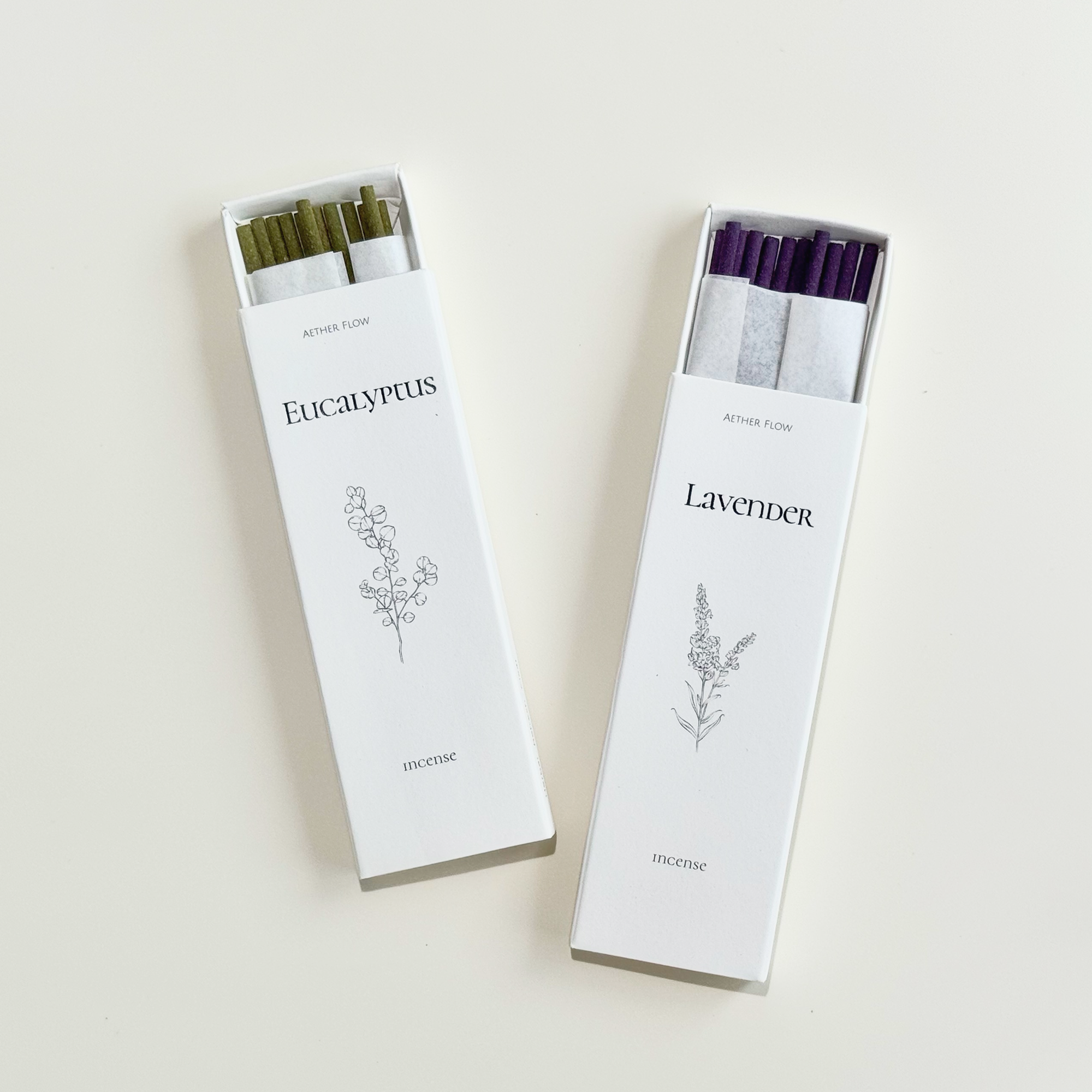 Natural Incense Sticks | Palo Santo · White Sage · Lemongrass · Agarwood · Sandalwood · Cedar · Lavender · Eucalyptus