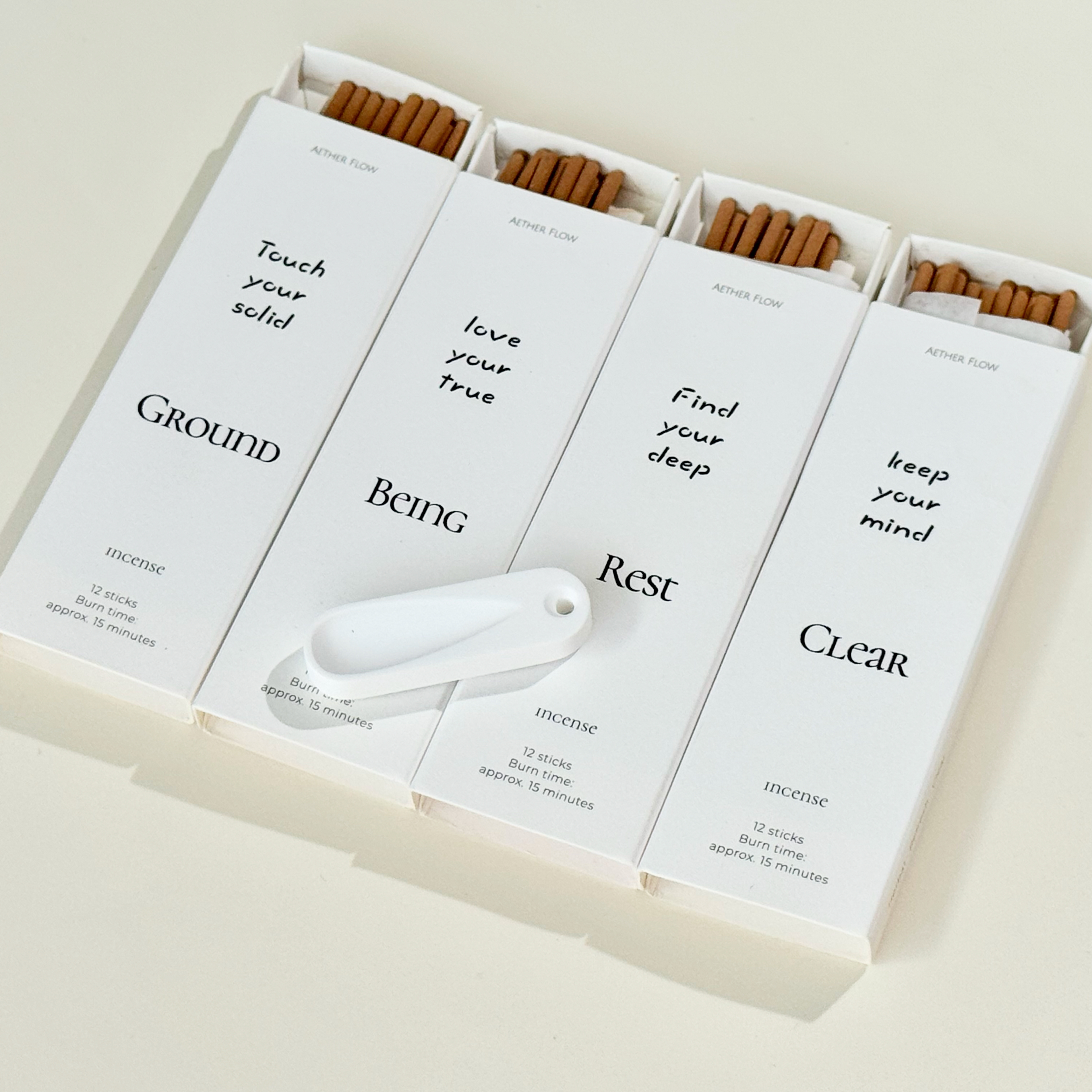 Signature Blend Incense Sticks | Clear · Ground · Rest · Being — Perfume-Grade Aromatics