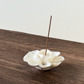 Handcrafted Lotus Ceramic Incense Holder — Fits Incense Sticks up to 3mm