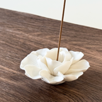 Handcrafted Lotus Ceramic Incense Holder — Fits Incense Sticks up to 3mm