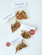 Natural Incense Cones | Palo Santo · White Sage · Blue Sage · Cedar — Space Cleansing & Purification