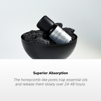 Lava Stone Essential Oil Diffuser Set | 200g Volcanic Rock & Black Iron Vessel