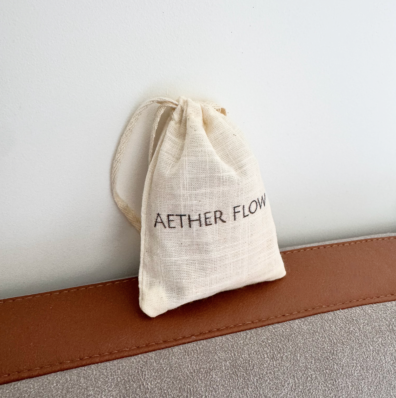 AETHERFLOW Palo Santo Sachet — Natural Wood Chips in a Pouch | Calming Aroma for Drawers, Wardrobes & Car