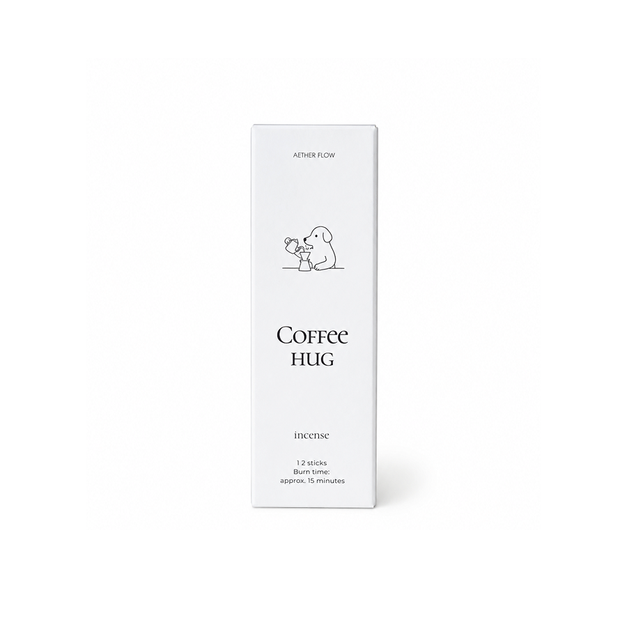 AETHER FLOW Coffee Hug incense gift set with mini ceramic coffee cup incense holder – view 6