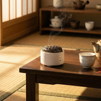Zen Maple Ceramic Incense Burner — For Coil Incense, Cones & Sticks