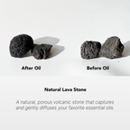 Lava Stone Essential Oil Diffuser Set | 200g Volcanic Rock & Black Iron Vessel