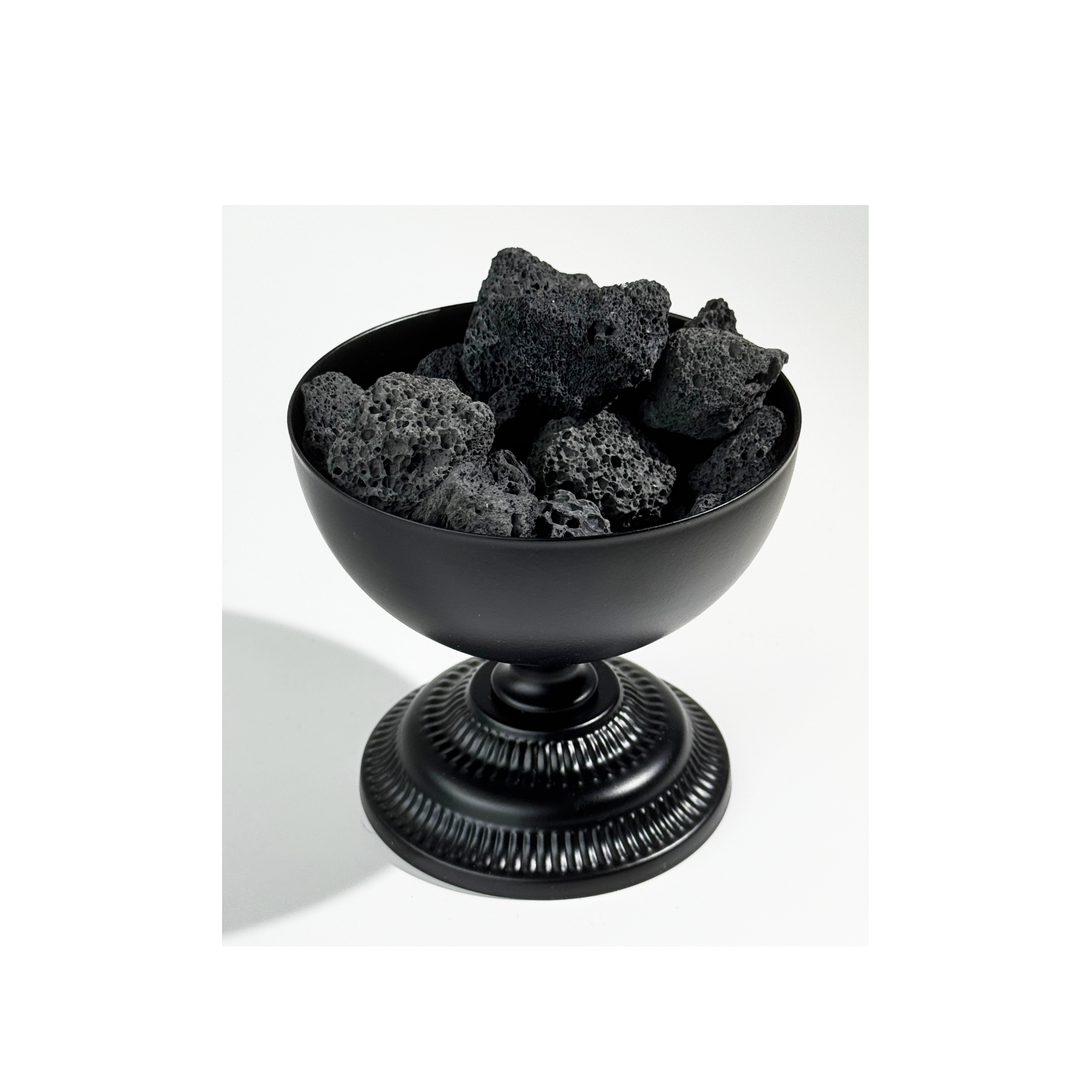 Lava Stone Essential Oil Diffuser Set | 200g Volcanic Rock & Black Iron Vessel