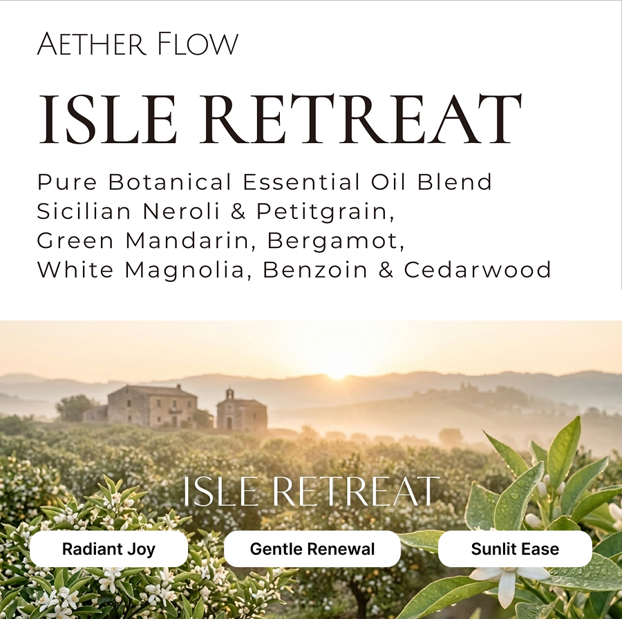 isle retreat essential oil blend neroli bergamot cedarwood Singapore