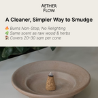 AETHER FLOW Blue Sage Incense Cones — Natural Space Cleansing Cones | Sweet Herbal Scent