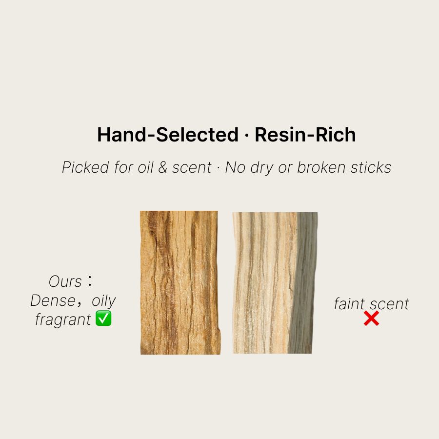 AETHER FLOW Peru Palo Santo sticks – close-up