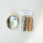 AETHER FLOW Energy Cleansing Kit gift box with white sage, Palo Santo sticks and abalone shell – view 3