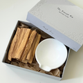 AETHER FLOW Palo Santo gift set with 100g Peru Palo Santo sticks and ceramic bowl