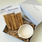 AETHER FLOW Palo Santo gift set with 100g Peru Palo Santo sticks and ceramic bowl – view 2