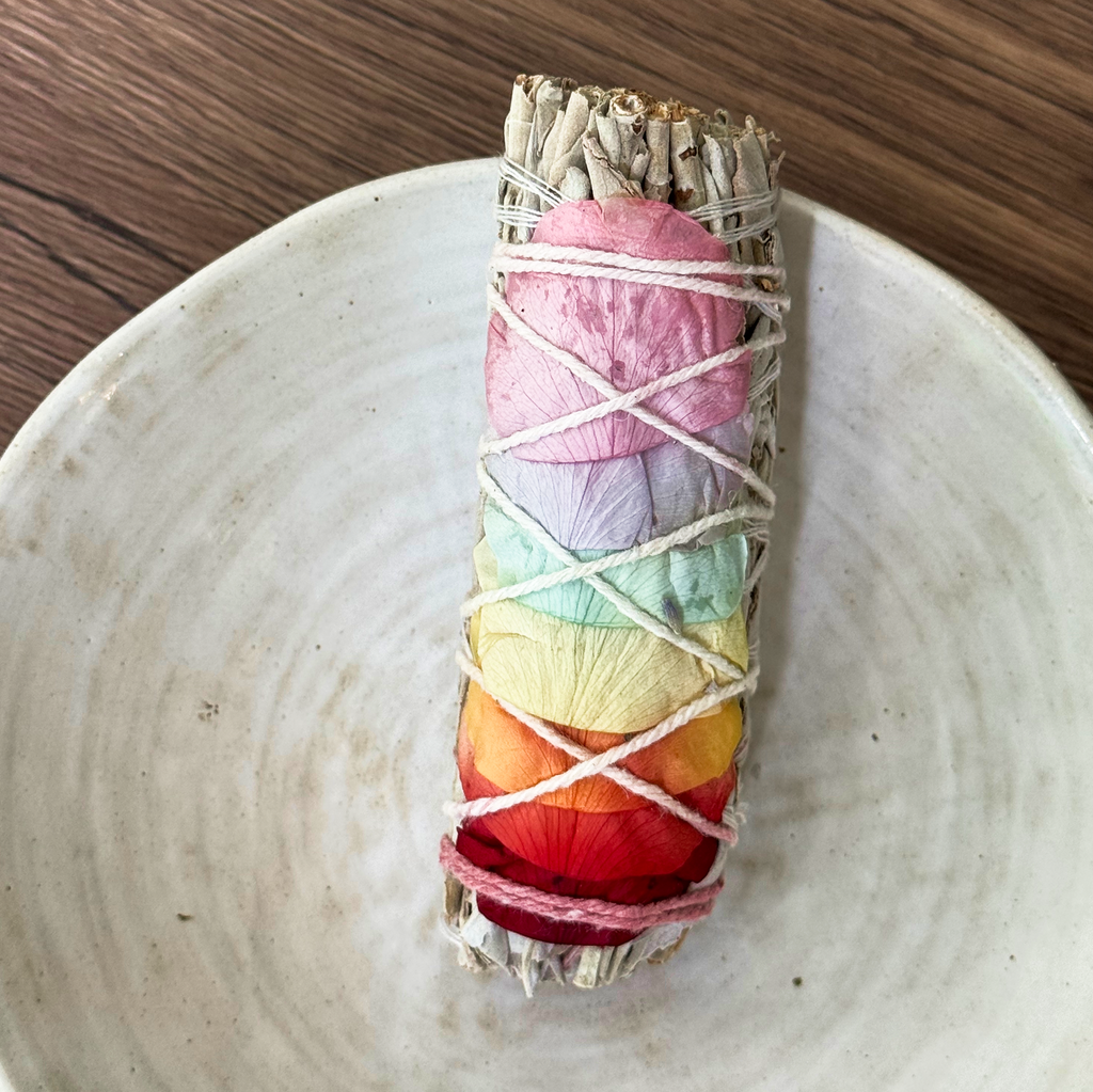 Smudge Wands | White Sage · Blue Sage · Dragon's Blood Sage · White Sage & Rose · White Sage & Orange · White Sage & Lavender