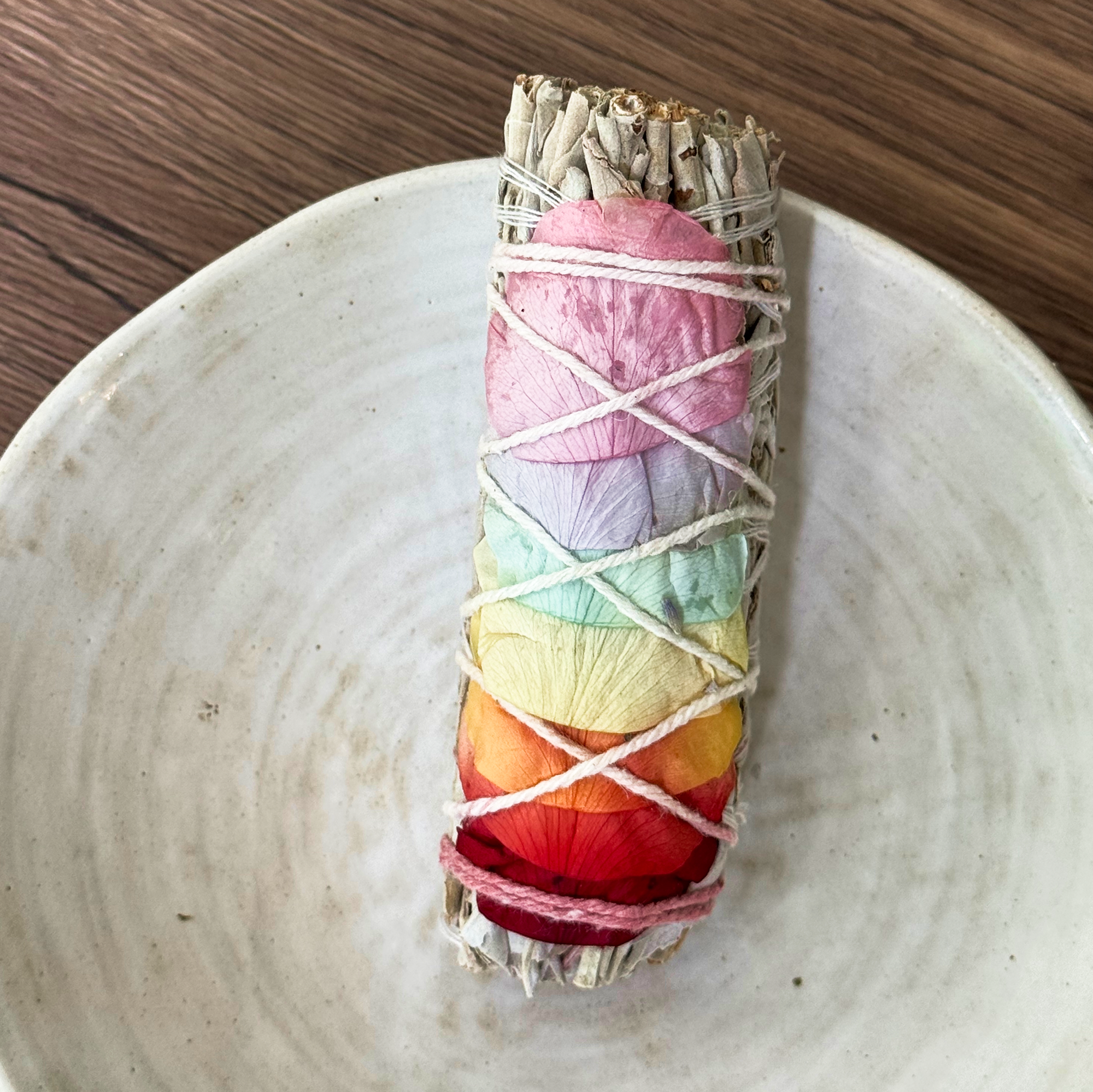 Smudge Wands | White Sage · Blue Sage · Dragon's Blood Sage · White Sage & Rose · White Sage & Orange · White Sage & Lavender