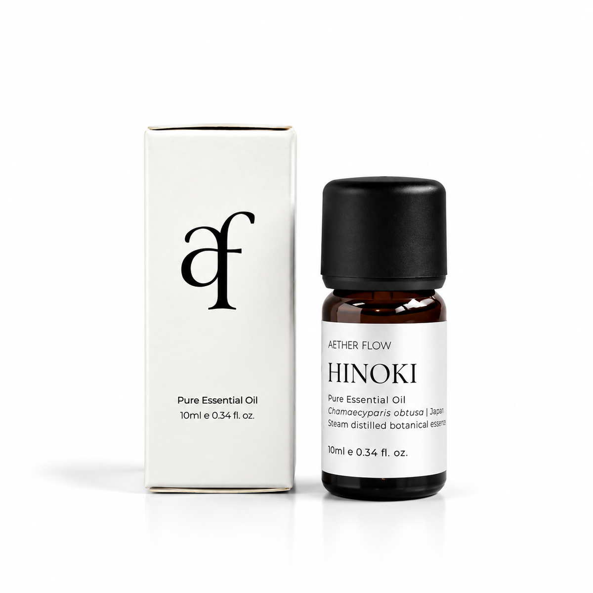 AETHER FLOW Japanese Hinoki Essential Oil — 100% Pure, Single Origin | 10ml