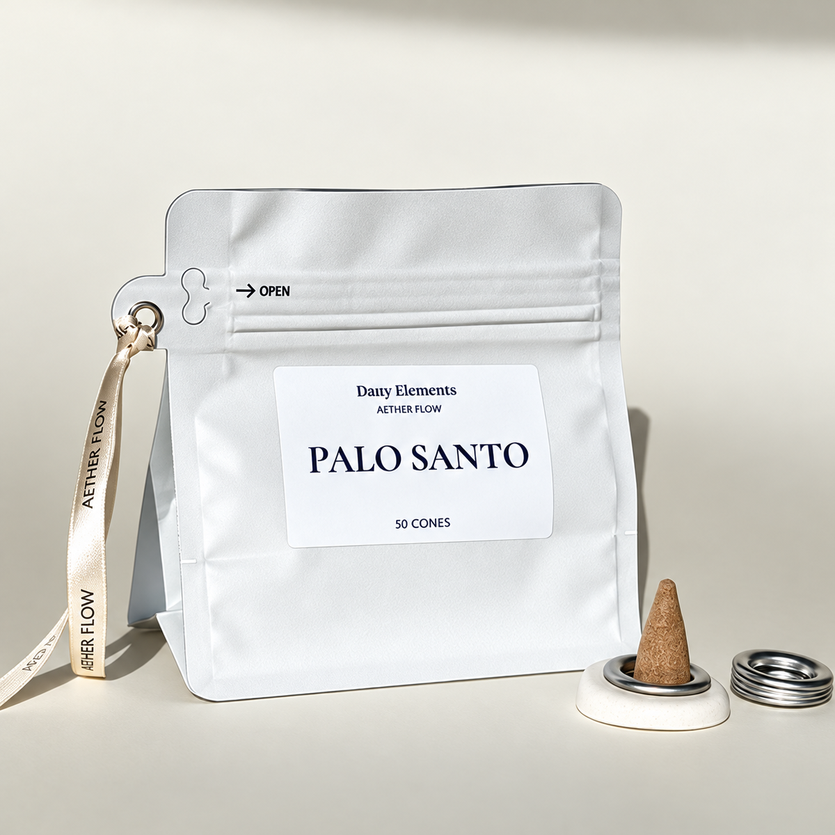 AETHER FLOW Palo Santo Incense Cones — Natural Space Cleansing Cones | Palo Santo Cone