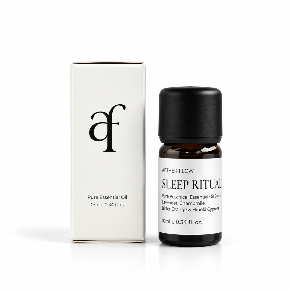 AETHER FLOW Sleep Ritual Essential Oil Blend — Lavender, Chamomile, Bitter Orange & Hinoki Cypress | 10ml